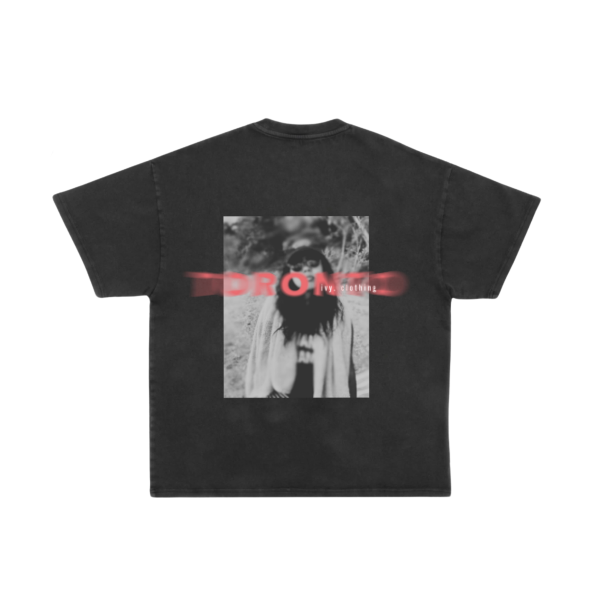 washed black tee - ivy. toronto print
