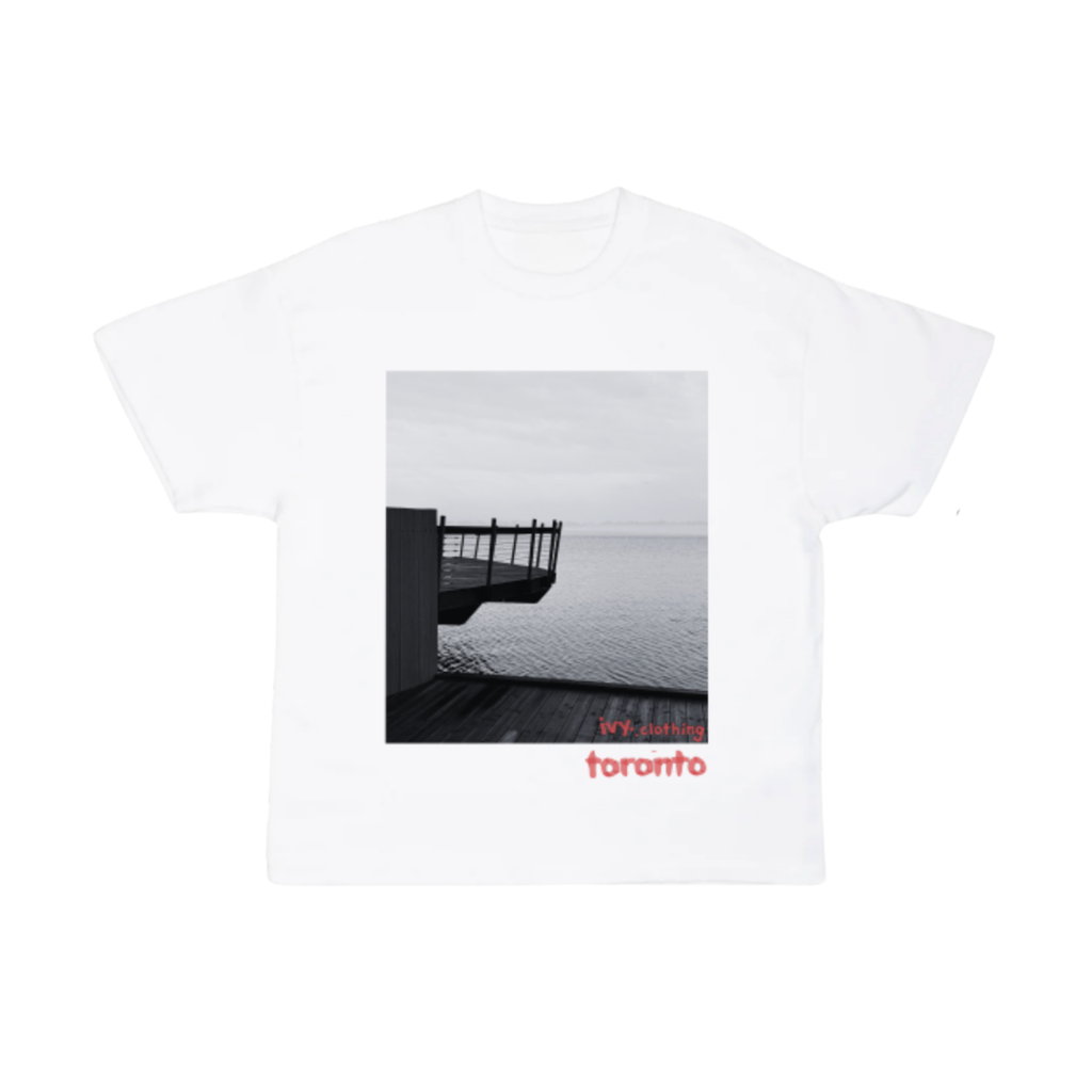 white tee - ivy. lake print